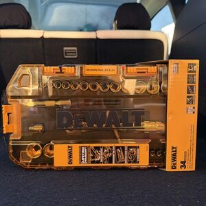 DEWALT DWMT73804 Drive Socket Ratchet Set with Carrying Case - 34 Piece